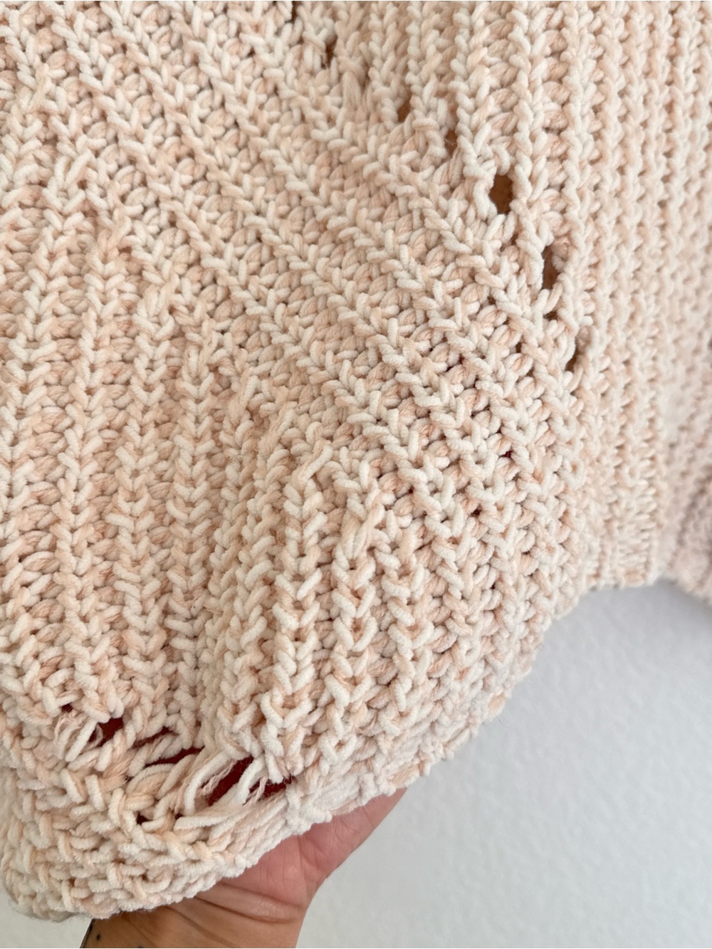 Anthropologie POL Cream Knit Sweater Size Large - Picture 3 of 9